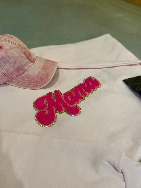 Mama Cursive Chenille Patch