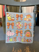 Fall Bow Transfer Designs