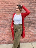 Rosanna Ribbed Long Cardigan