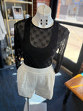 Myrna Elegant Textured High-Waist Shorts