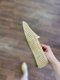 Monroe Raffia Woven Pointed-Toe Flats