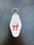 Original Nebraska Bow Sticker for Motel Keychain