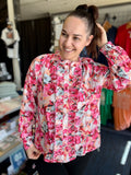 Heidi Idyllic Floral Ruffle Blouse