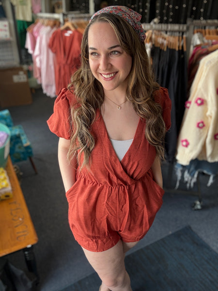 Jude Cross Front Solid Romper