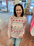 Marion Christmas Pattern Long Sleeve with Pockets