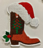 Western Christmas Patches