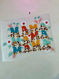 Floral Leopard Mama Repeat Transfer