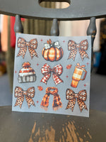 Fall Bow Transfer Designs