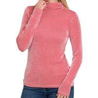 Essie Ribbed Turtle Neck Long Sleeve Top