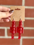 Josefina Glitter Nutcracker Ornament Earrings