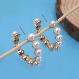 Safaa Pearl Hoop Earrings
