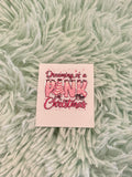 Pink Christmas Stickers for Motel Keychain