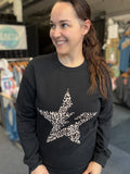 Wanda Leopard Star Lighting Bolt Crewneck Sweatshirt