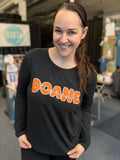 Nikki Bubble Doane Cursive Tigers Women’s Long Sleeve