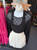 Myrna Elegant Textured High-Waist Shorts