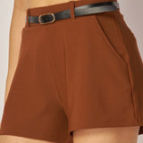 Mariah Scuba Pocket Shorts with Belt