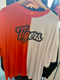 Nettie Cursive Outline Glitter Tigers Split Top