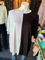 Lynette Game Day Split Color Top