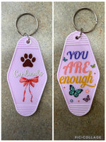 Inspirational Stickers for Motel Keychain