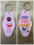 Inspirational Stickers for Motel Keychain