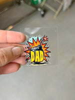 Dad Stickers for Motel Keychain
