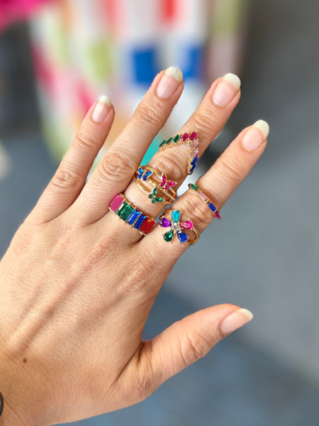 Susie Stylish Geometric Alloy Rings