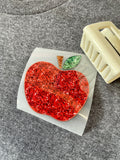 Apple Faux Glitter Transfer