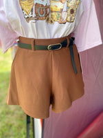 Mariah Scuba Pocket Shorts with Belt