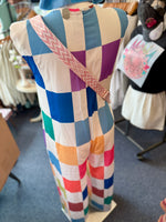 Blake Loose Sleeveless Colorful Checker Jumpsuit
