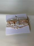 Shanna Cross Charm Mixed Bead Bracelet Set