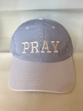 Lindsay PRAY Embroidered Striped Two-Tone Baseball Cap