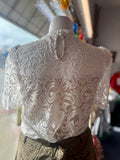 Rochelle Lace Blouse with Keyhole
Back