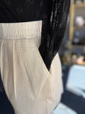 Myrna Elegant Textured High-Waist Shorts
