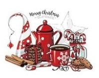 Coffee Christmas Stickers for Motel Keychain