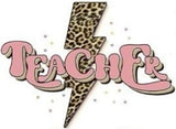 Retro Teacher Transfer Designs