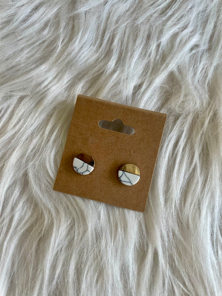 Fran Modern Marble Earrings