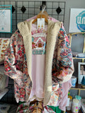 Roslyn Vintage Paisley Floral Sherpa Lined Hooded Jacket