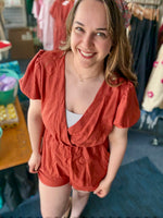 Jude Cross Front Solid Romper