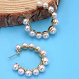 Safaa Pearl Hoop Earrings