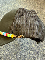 Cynthia Colorful Stone Bead Hat Chain with Pearl Beads
