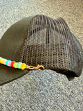 Cynthia Colorful Stone Bead Hat Chain with Pearl Beads