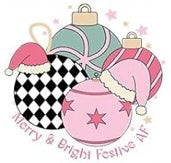 Pink Christmas Transfer Designs