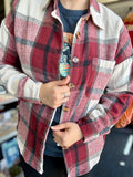 Catherine Button Plaid Shacket with Pockets