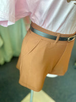 Mariah Scuba Pocket Shorts with Belt