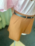 Mariah Scuba Pocket Shorts with Belt