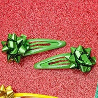 Noemi Metallic Present Bow Hair Clips ~ Sale