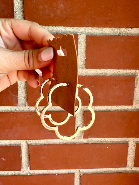 Gayle Flower Hoop Earrings