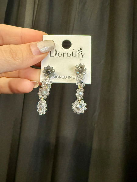 Seren Beaded Flower Drop Earrings