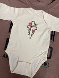 Noelle Floral Cross Infant & Toddler Long Sleeve