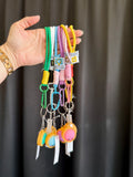 Assorted Cute Face Dumpling Wristlet Keychains